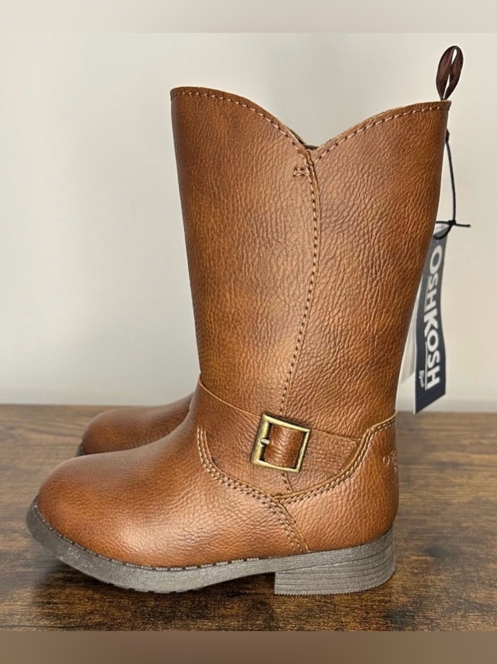 Oshkosh B’Gosh Toddler Girls Brown Lumi Knee High Boots NWT Size 6